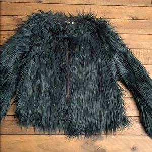 Green Faux Fur Jacket